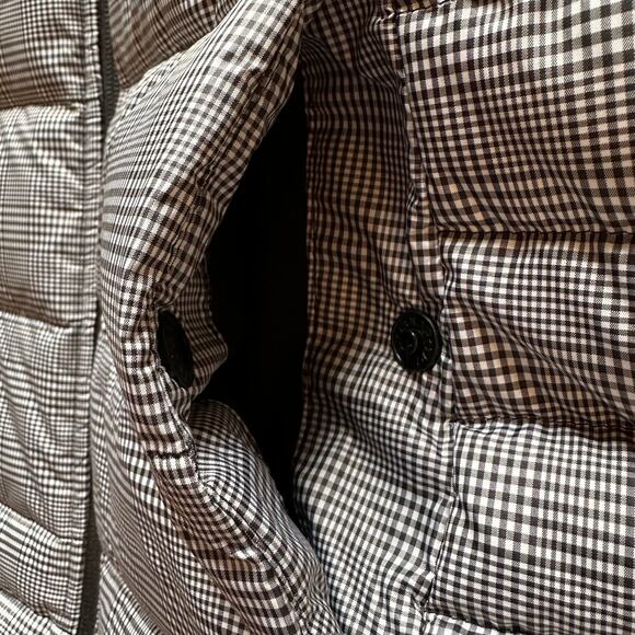 Lands' End Vest Down Filled Quilted Glen Check Black White Womens Medium Outdoor - Picture 6 of 14